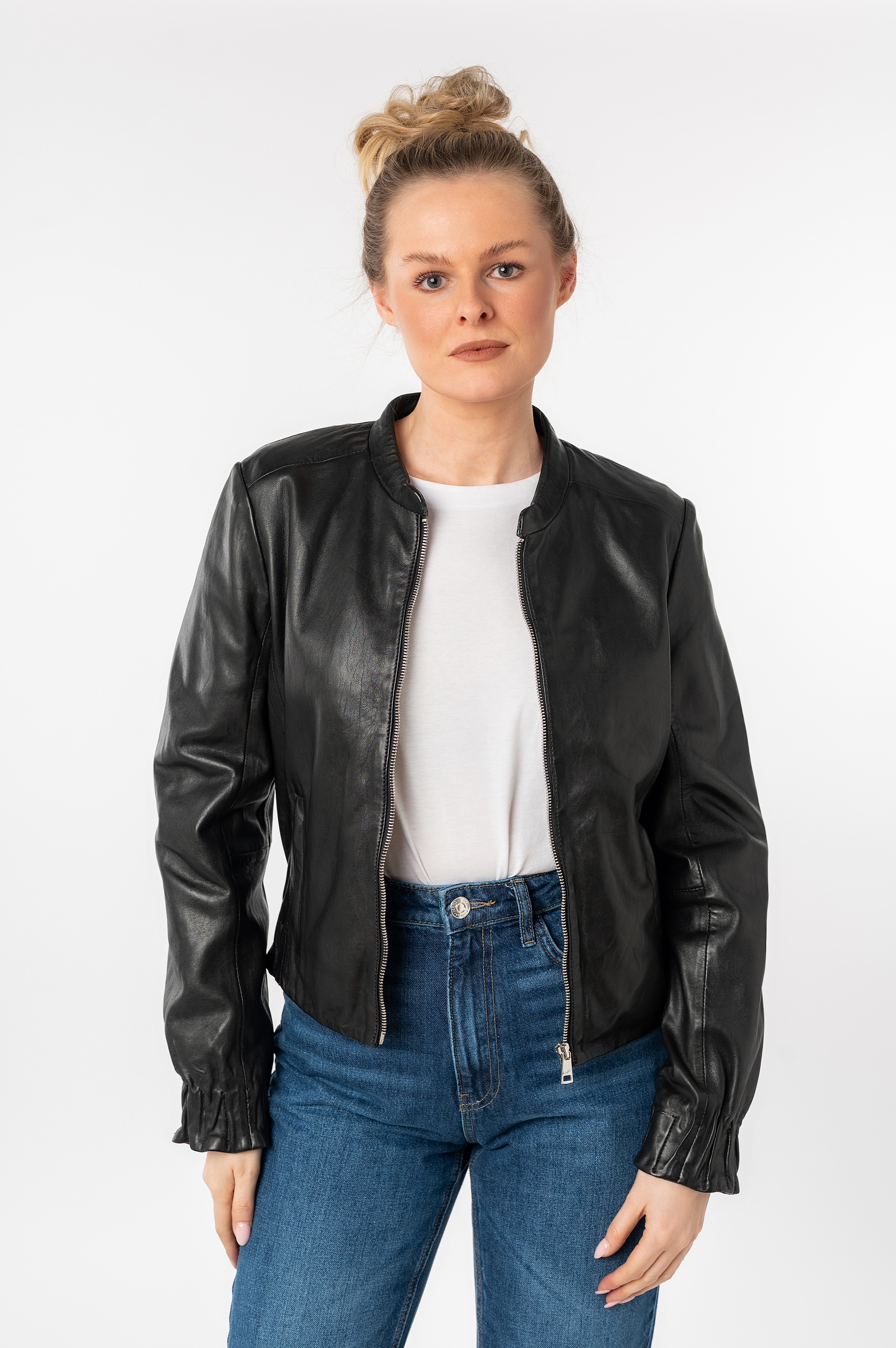 Mauritius Lederjacke »MWCassie« mit Stehkragen