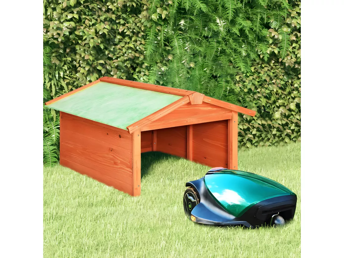 Prolenta Premium - Garage de tondeuse à gazon 72x87x50 cm Bois de sapin solide