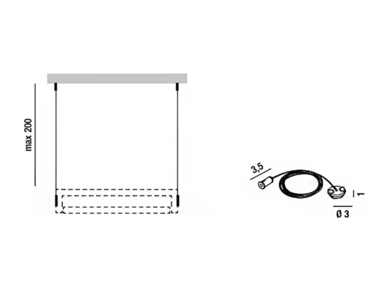 Kit de suspension fixe pour SWAY MOOD Corten Accessoire avec cordon