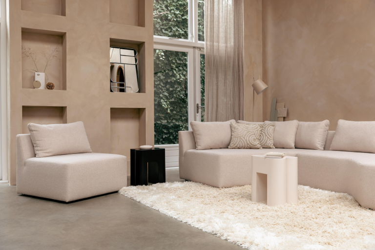 Zuiver Glamour spiegel beige