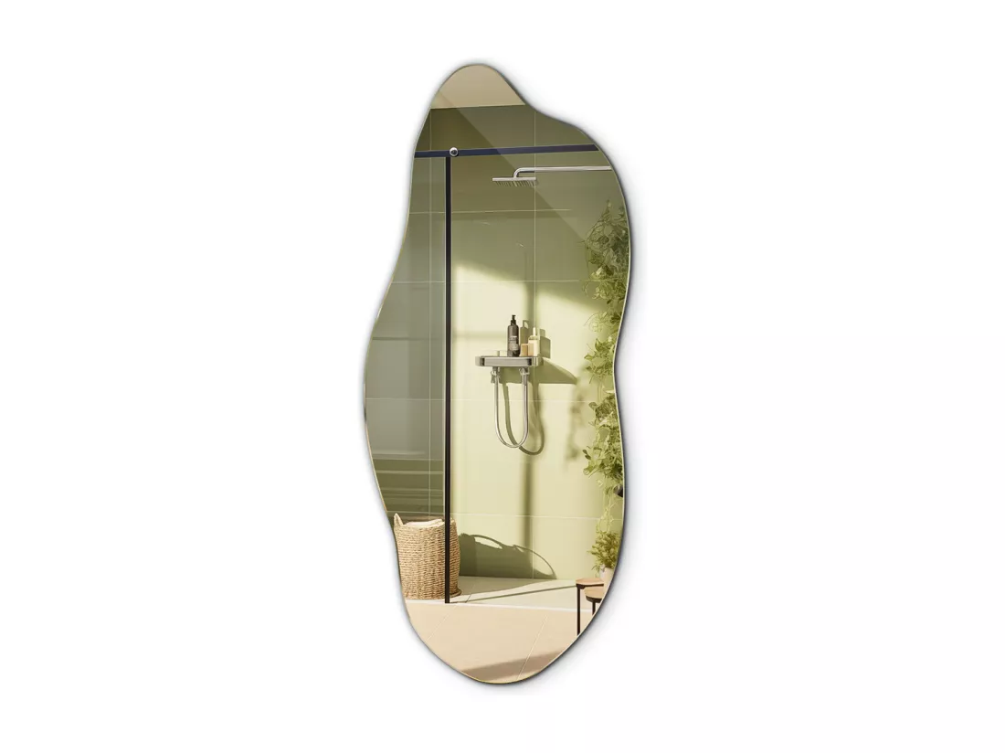 Miroir Murale Forme Irrégulière 40x90 cm – Design Original pour Chambre, Entrée ou Bureau
