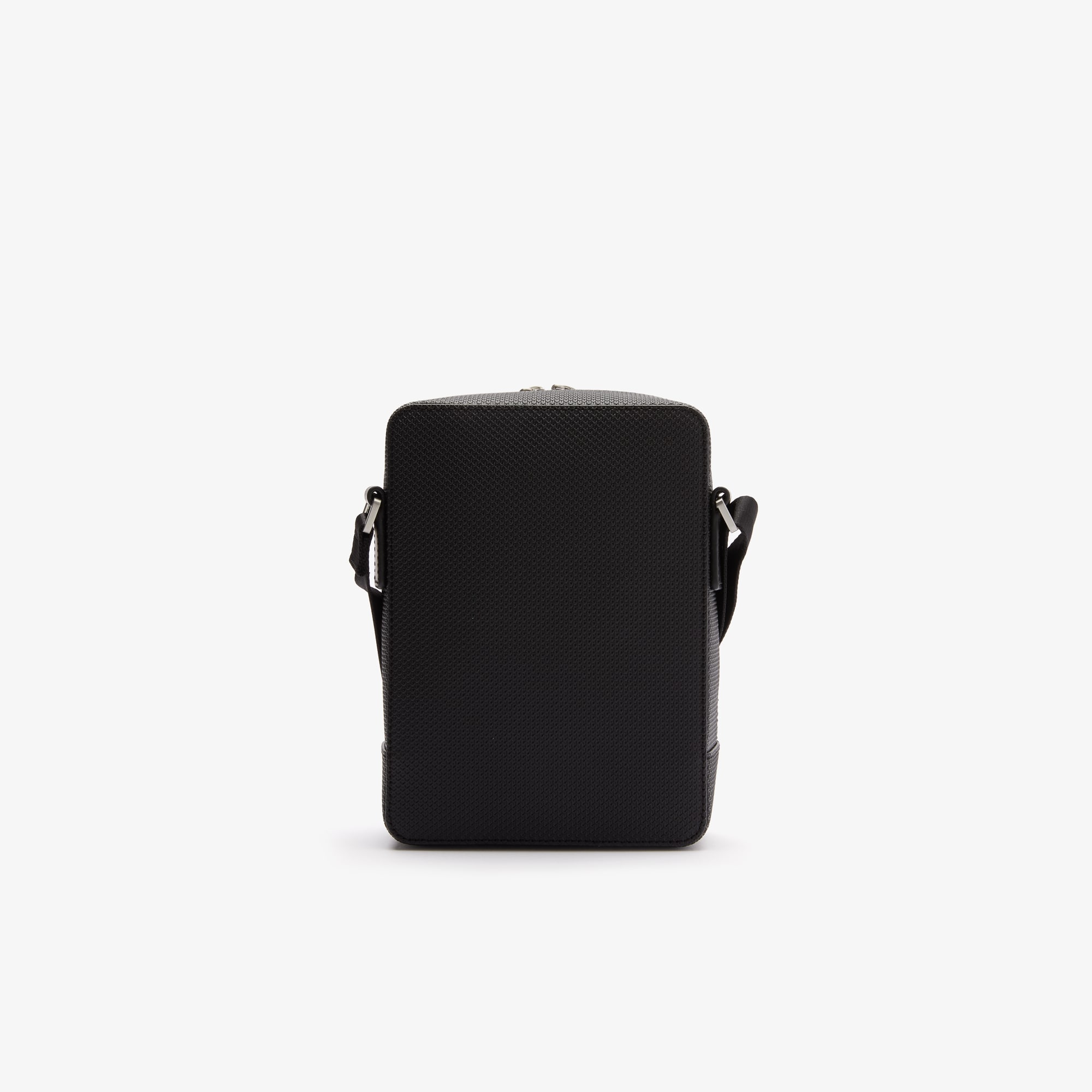 Sacoche zippée verticale unisexe Chantaco en cuir piqué mat Sacoches & Pochettes - Noir - Lacoste - Unisex