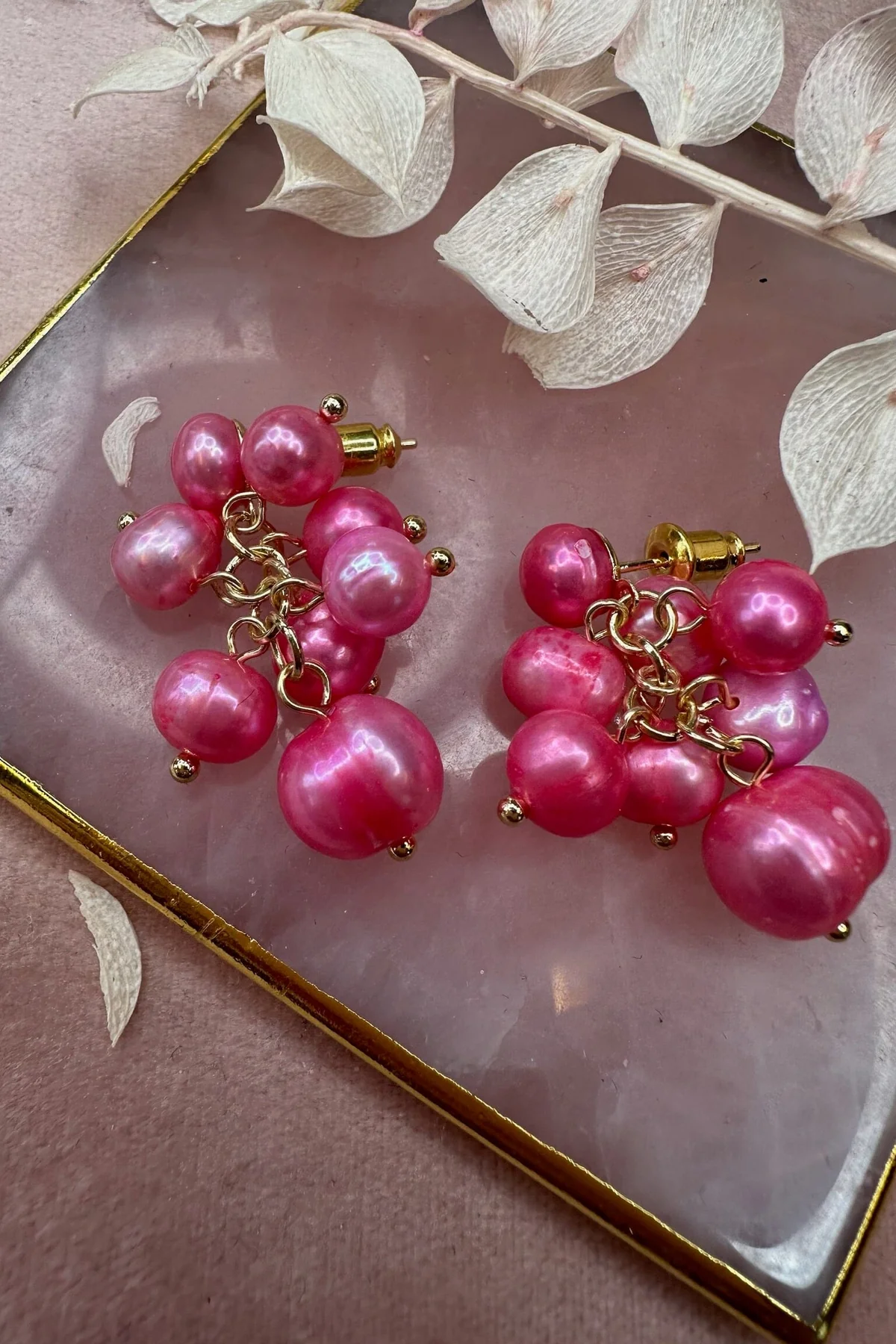 Mellow Moon Golden Drops Earring ink