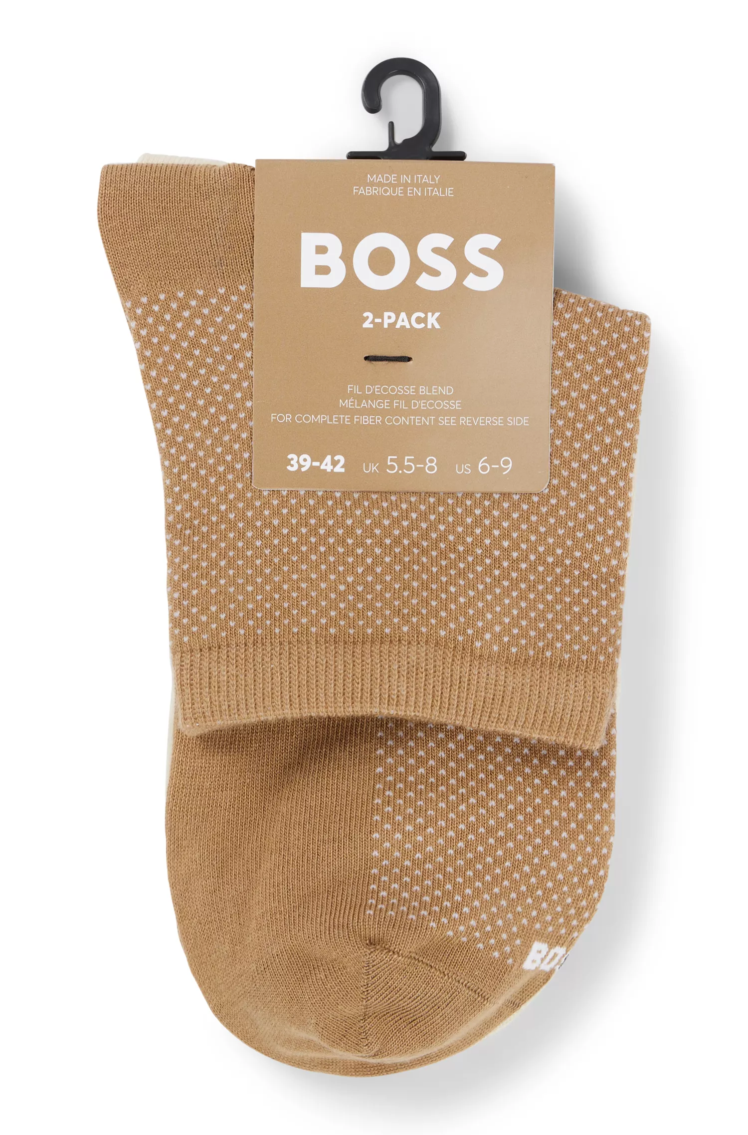 BOSS Black - Pacote com dois pares de meias curtas em tecido elástico