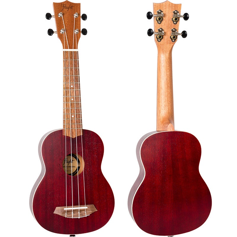 Flight Gemstone Series NUS380 Coral sopraan ukelele met gigbag