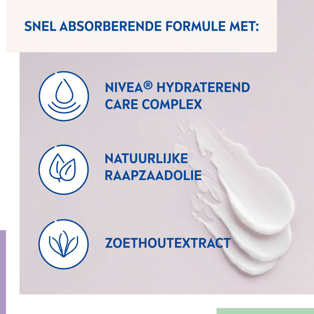 Fijne dagcrème, trekt snel in. Brand niet met op smeren+24h sensitive dagcreme spf15 - 50 ml