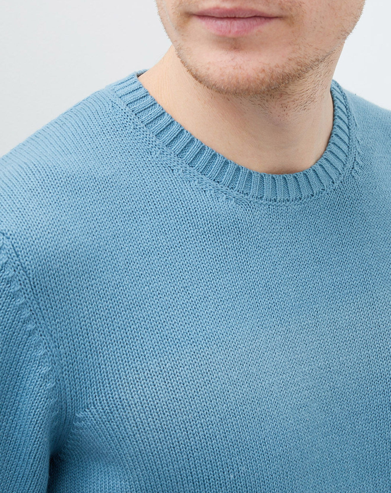 Hackett London Pull en Coton & Laine col rond vert