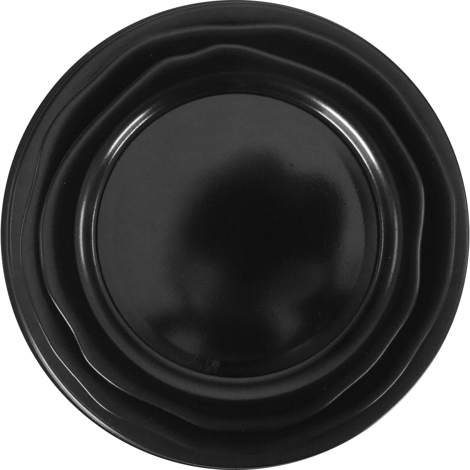Depa Bord, Wave, reusable, rond, 1-vaks, pP, Ø18.5cm, zwart