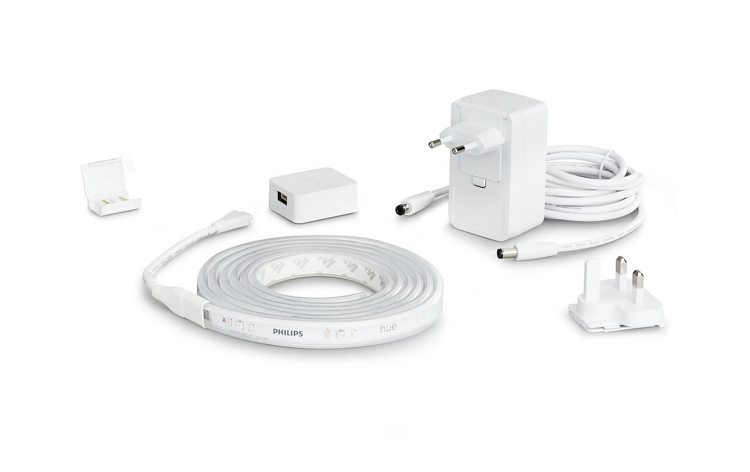 White & Color Ambiance Lightstrip Plus 2m BasisKabellose, mittels Smartphone steuerbare Leuchtstreifen