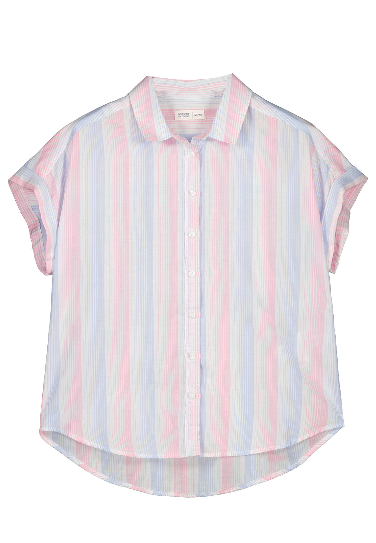 Blusa Oxford de algodão estilo relaxado - Roxa