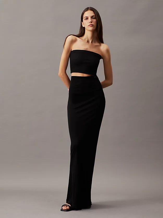 Saia maxi reta em rayon