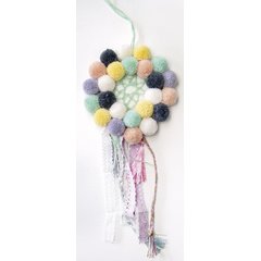 Pompon en laine 'Pastell', 24 pièces, assorti