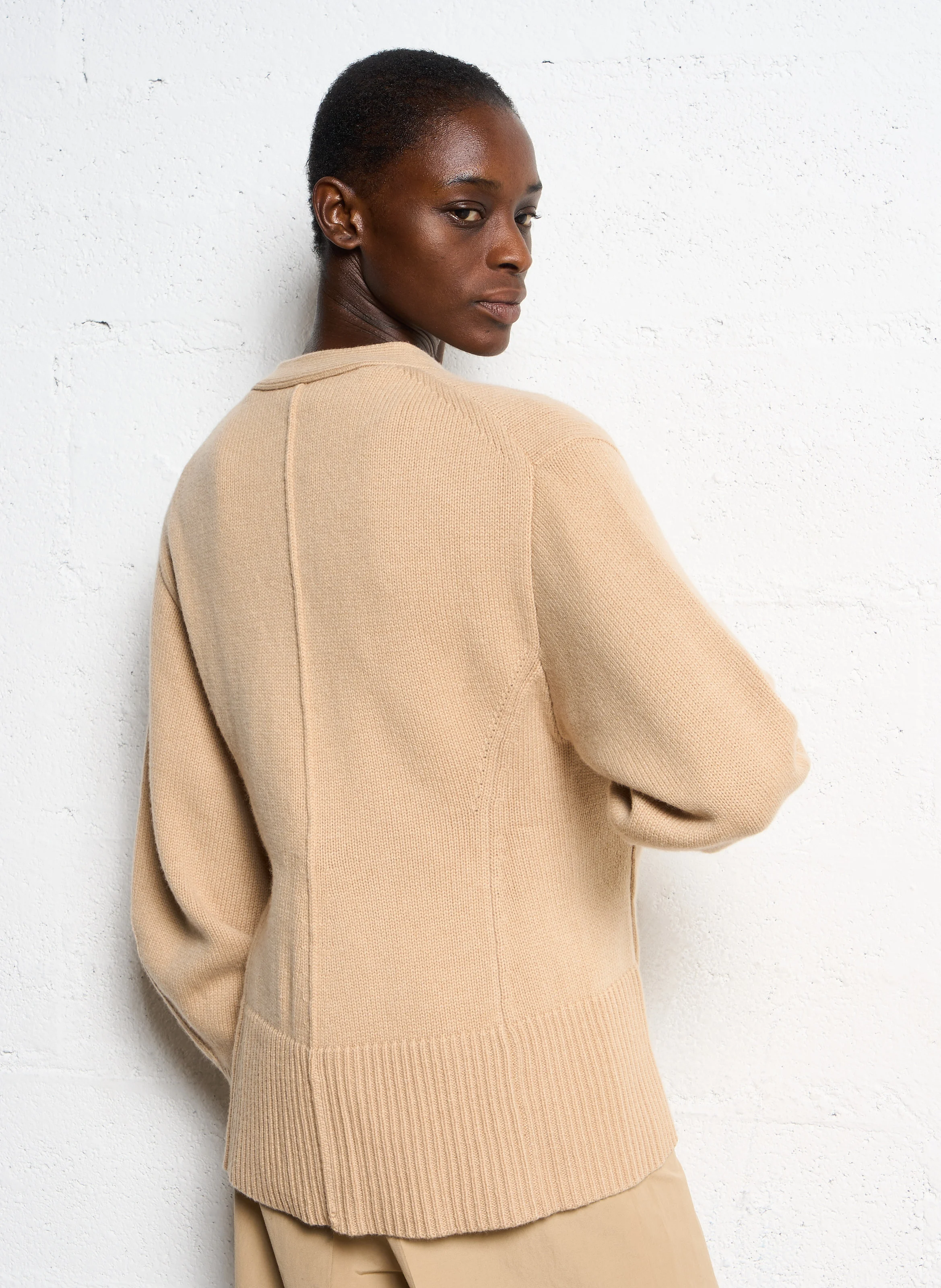 GILDA - Gilet col V en laine | Beige