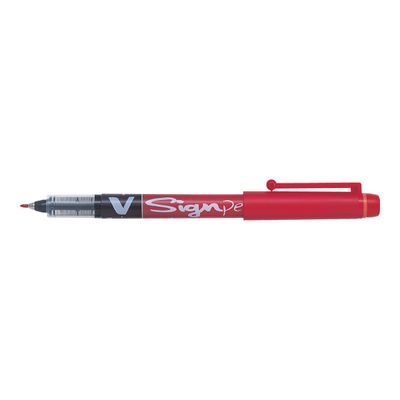 Pilot V Sign Pen - Pack de 12 feutres fins - rouge