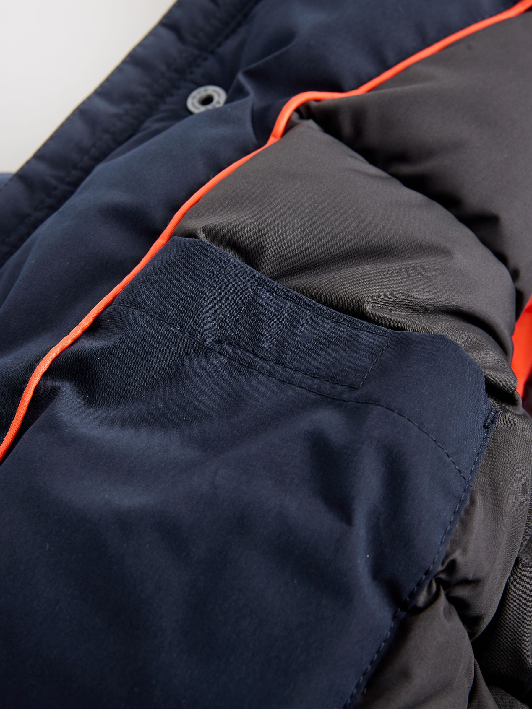 Marineblauw - Zware regenbestendige parka met imitatiebontrand (3-16jr)