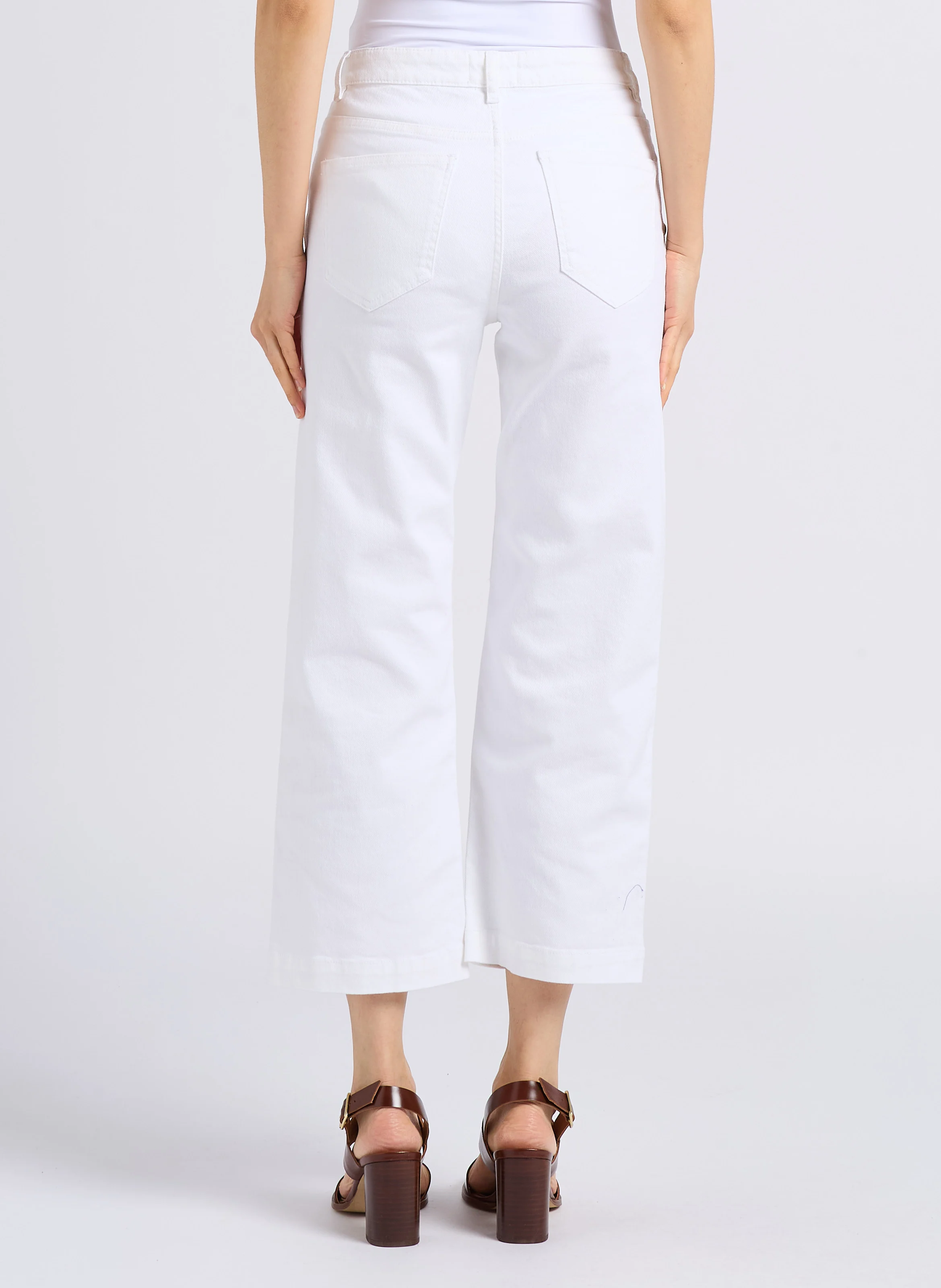 MOSS - Jean droit en coton stretch| Blanc