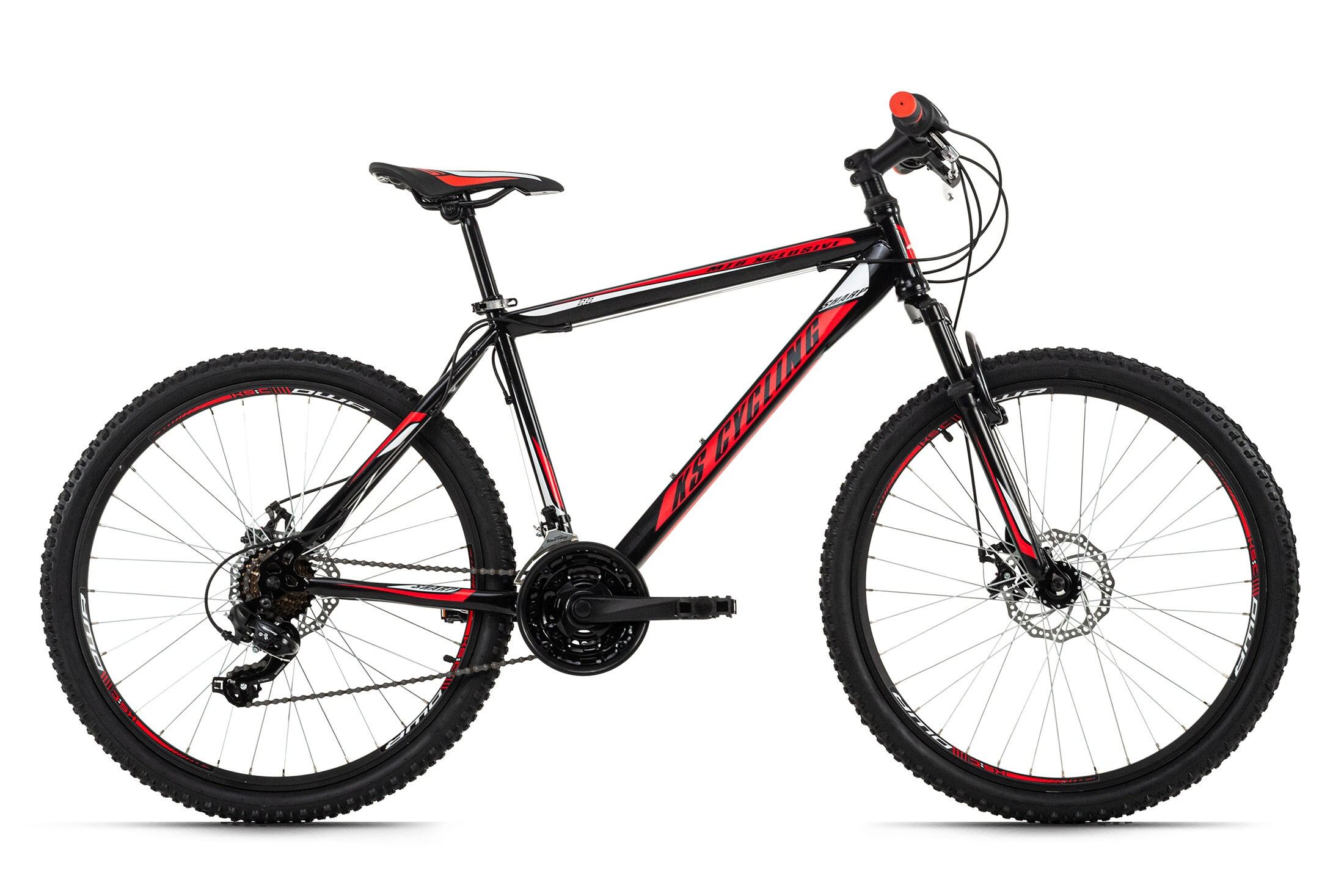 KS Cycling Mountainbike Hardtail 26 Zoll Sharp schwarz-rot