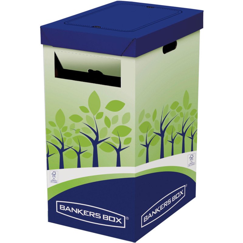 Carton de collecte pour le tri et le recyclage du papier - Fellowes - 69 L