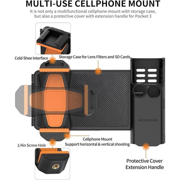 Sunnylife telefonholder for DJI Osmo Pocket 3