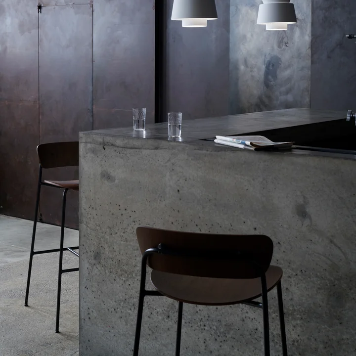 &Tradition - Pavilion Barhocker AV9, H 95 cm, schwarz / Eiche schwarz lackiert