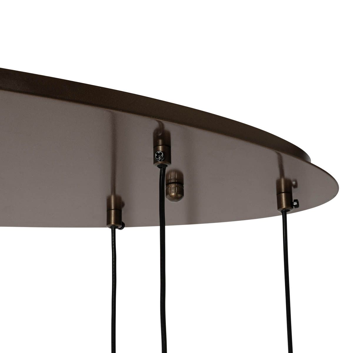 Design hanglamp donker brons met helder glas 12-lichts - Inge