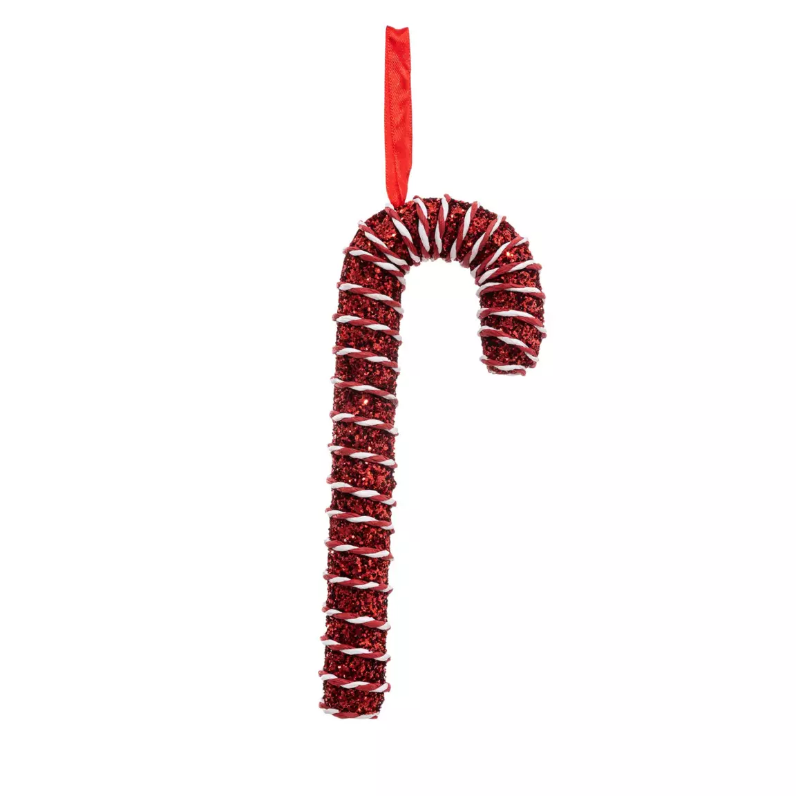 Baton de sucre d'orge à suspendre (H20 cm) Canne Rouge