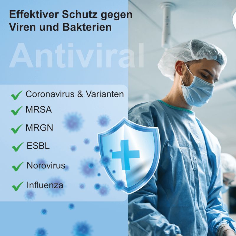 IEA Medical Schutzkittel Einweg L (10er Set), Schutzanzug, OP Kittel, Arztkittel, overall, EN 14126