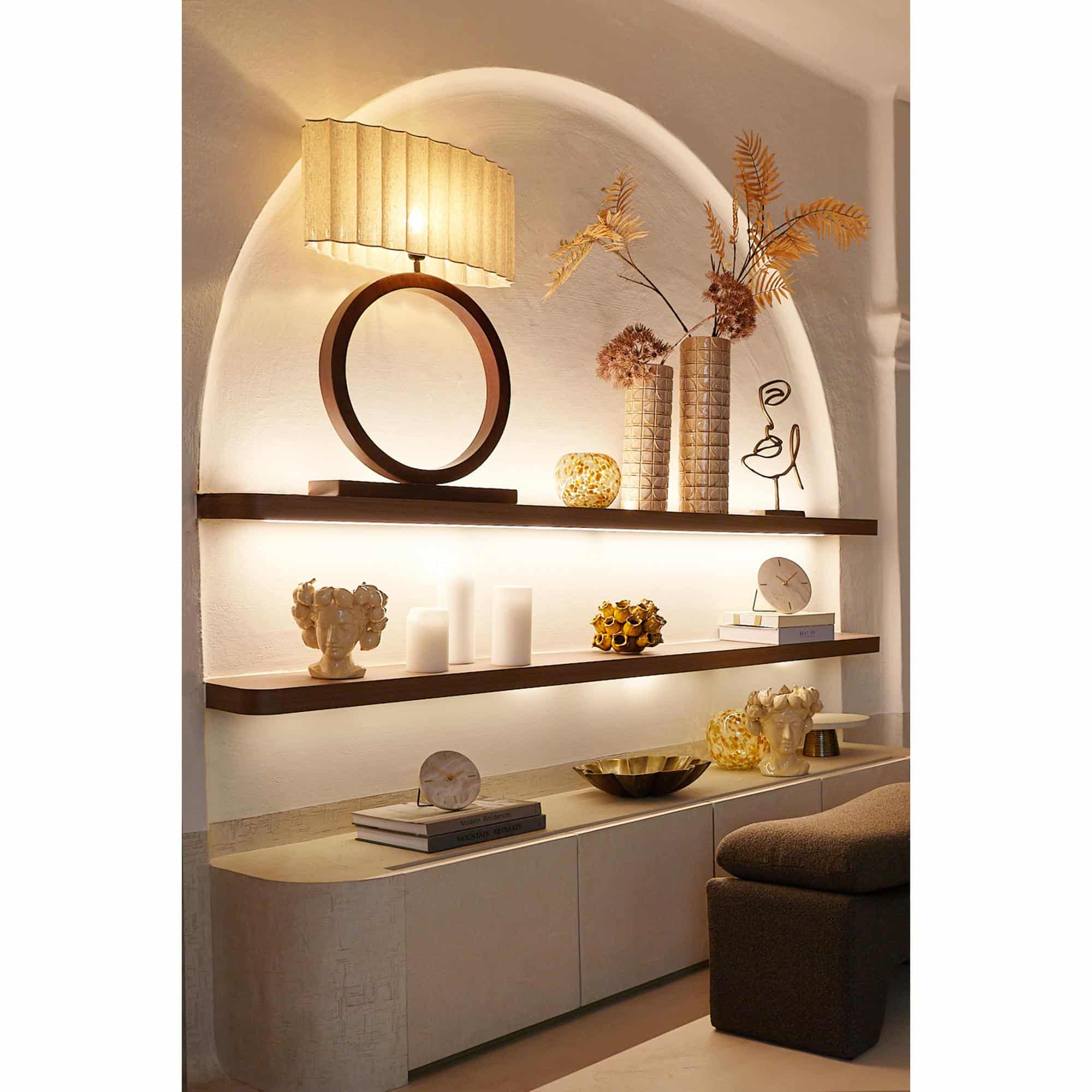 Light & Living Lampenkap ovaal Disli - CrÃ¨me - 58x24x27cm