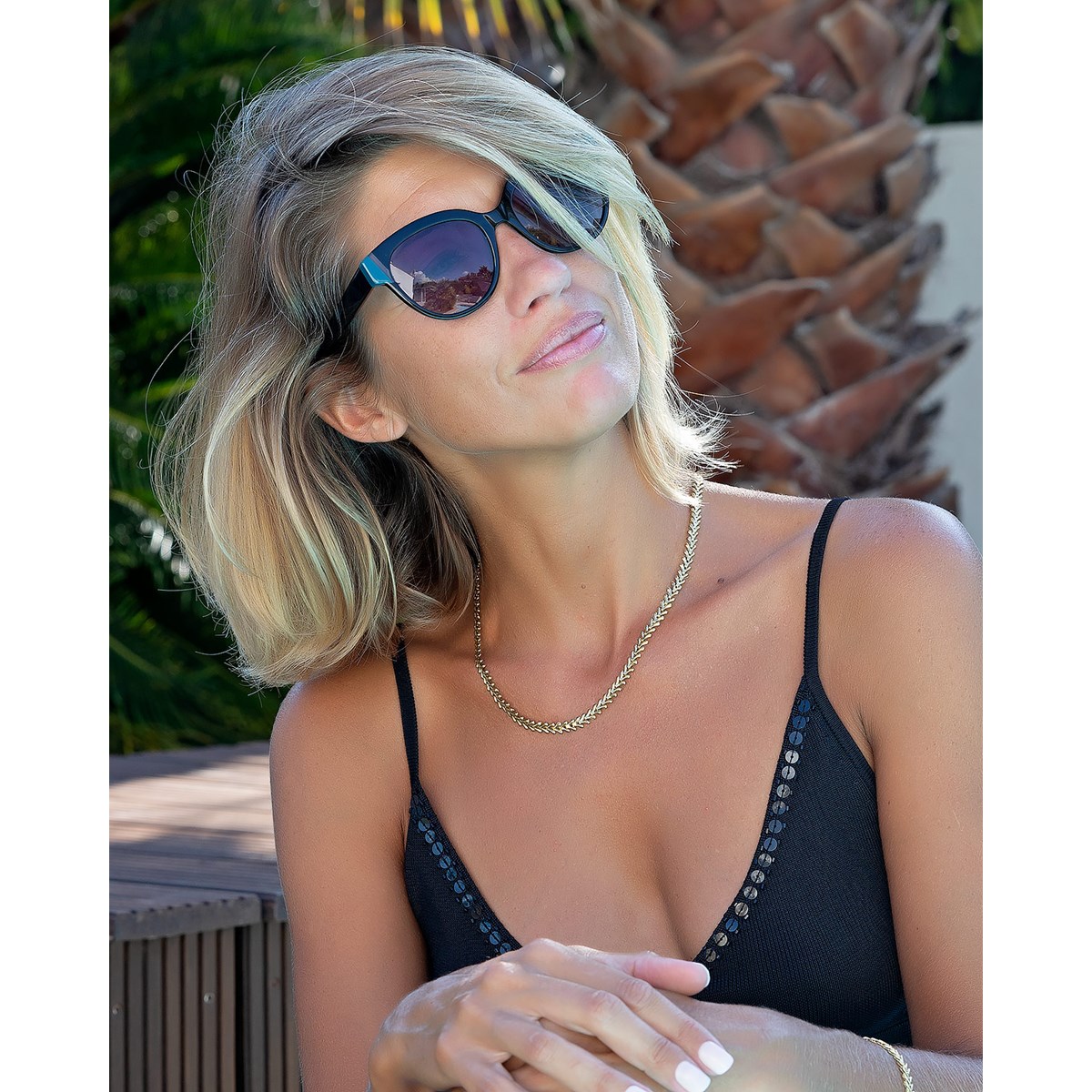 Collier acier jaune 45+5cm