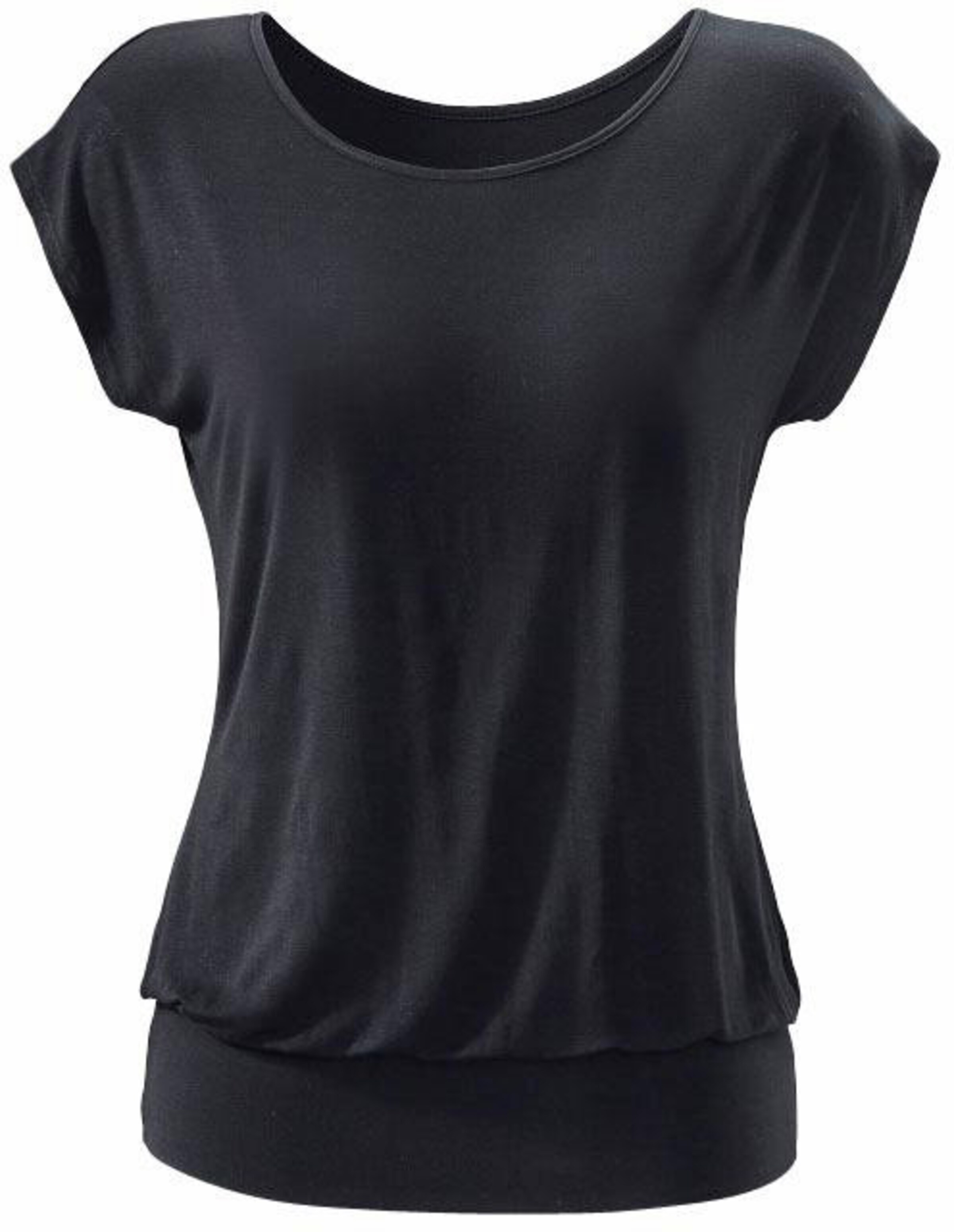 LASCANA Longshirt in schwarz