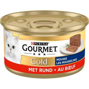 Gourmet Gold Mousse Kattenvoer nat met Rund