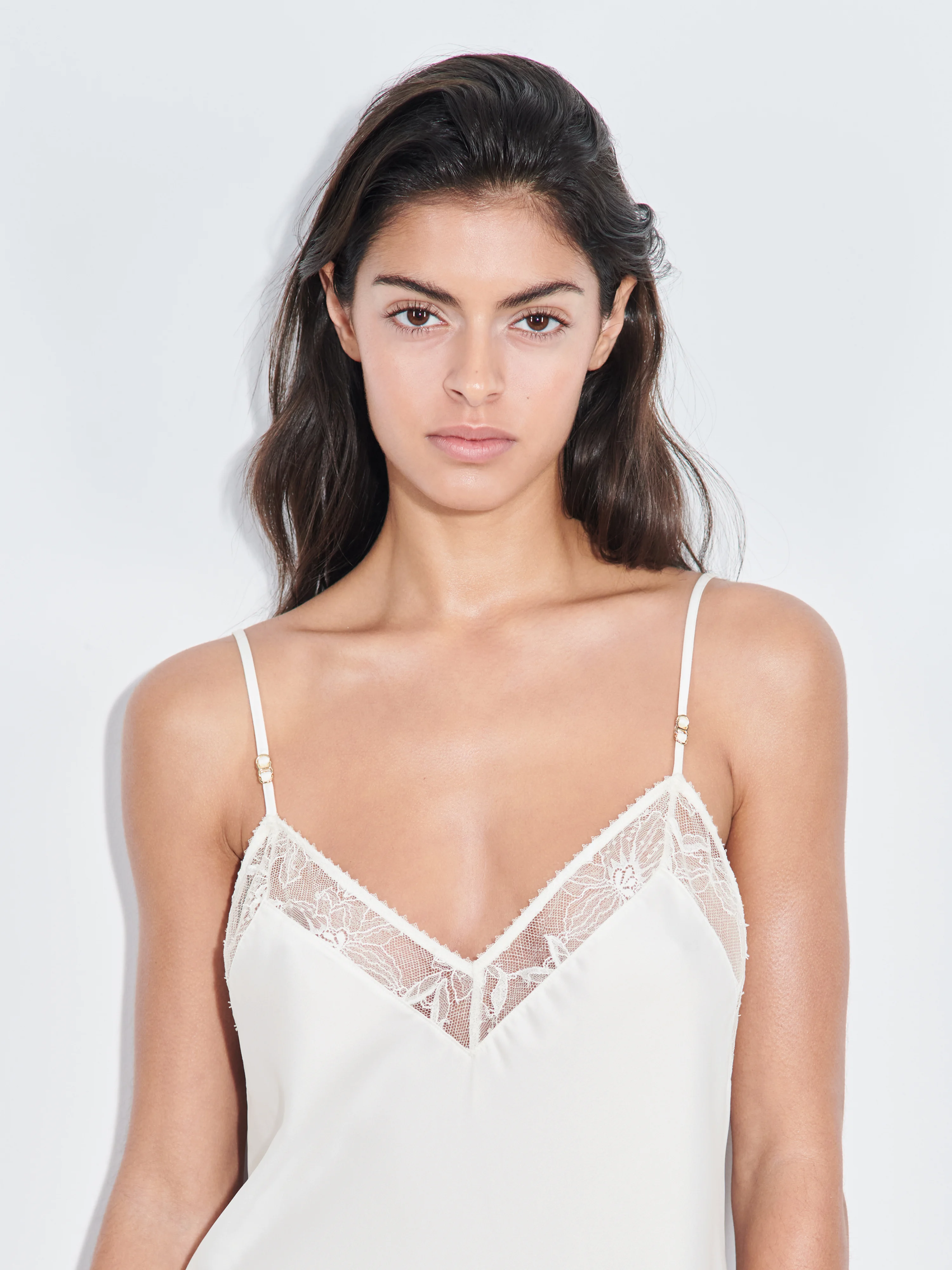 ORCHIDS - Nuisette avec dentelle de leavers | Beige
