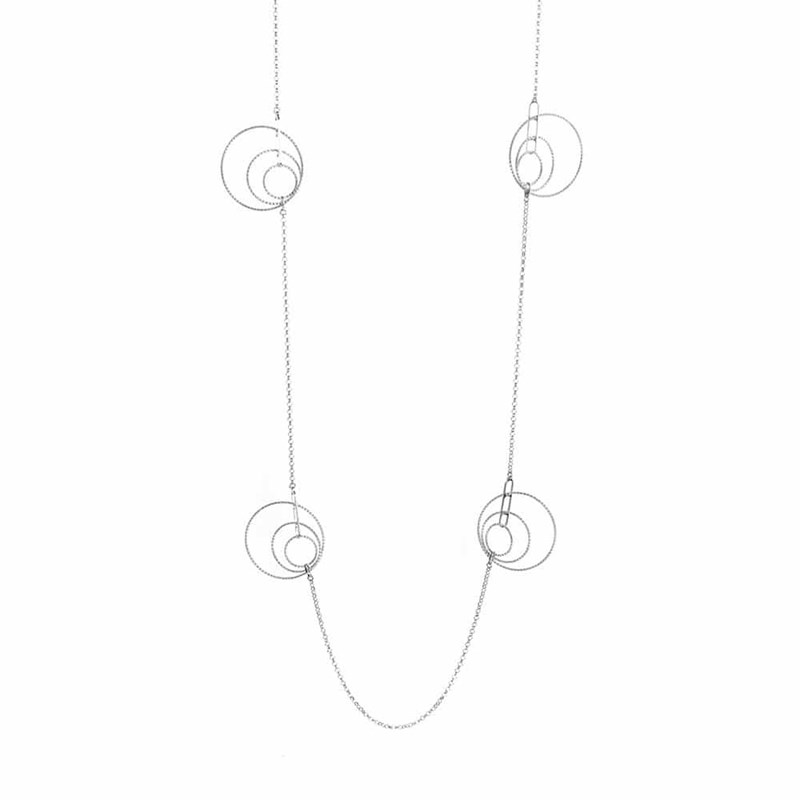 Collier Argent Rhodié Diamanté Maria
