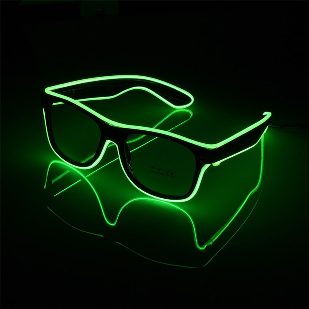 LED Party Brille Festival Leuchtbrille Verkleidungs Accessoire - Grün