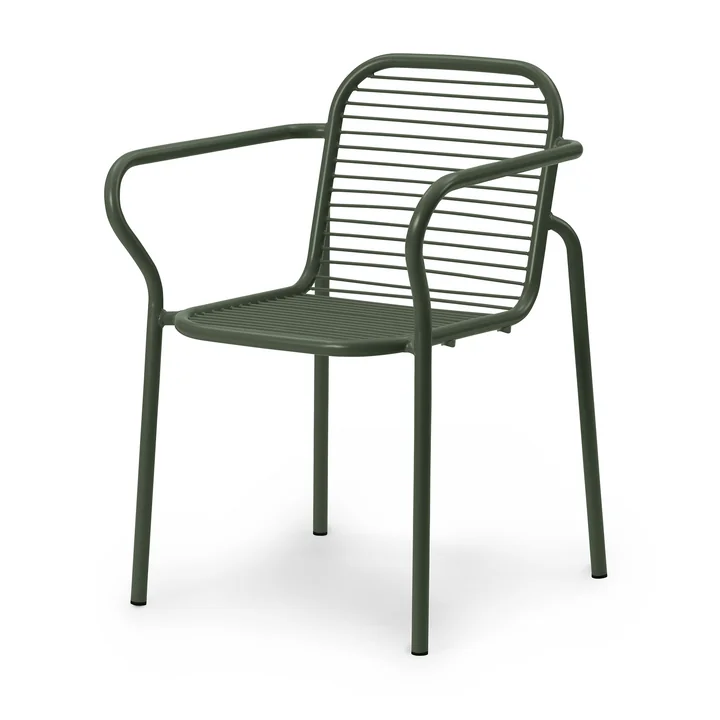 Normann Copenhagen - Vig Outdoor Armlehnstuhl, dunkelgrün