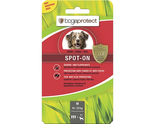 Teken- en vlooienbescherming bogaprotect SPOT-ON voor honden van 10-20 kg, 3 x 2,2 ml