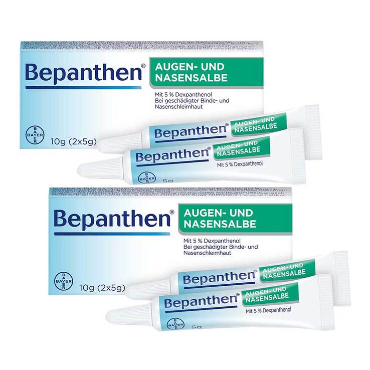 Bepanthen Augen- und Nasensalbe zur Förderung der Wundheilung, 2x10 g