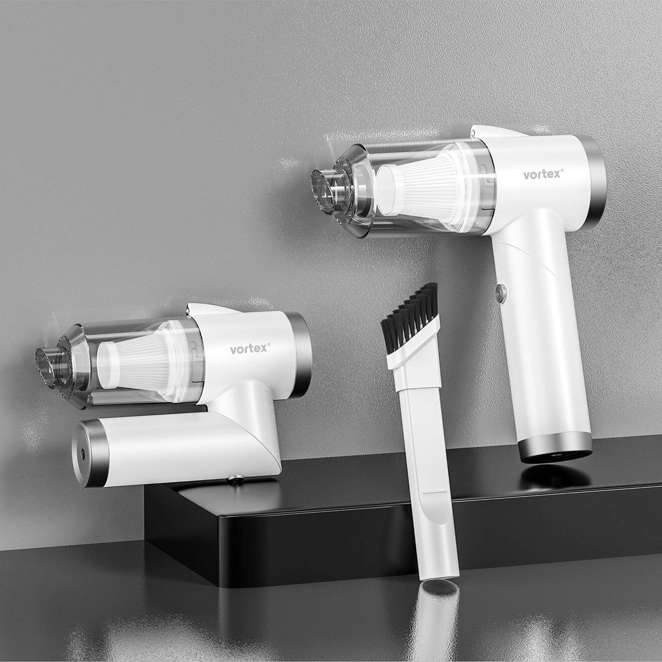 Vortex Aspirateur à main sans fil pliable avec éclairage LED  blanc