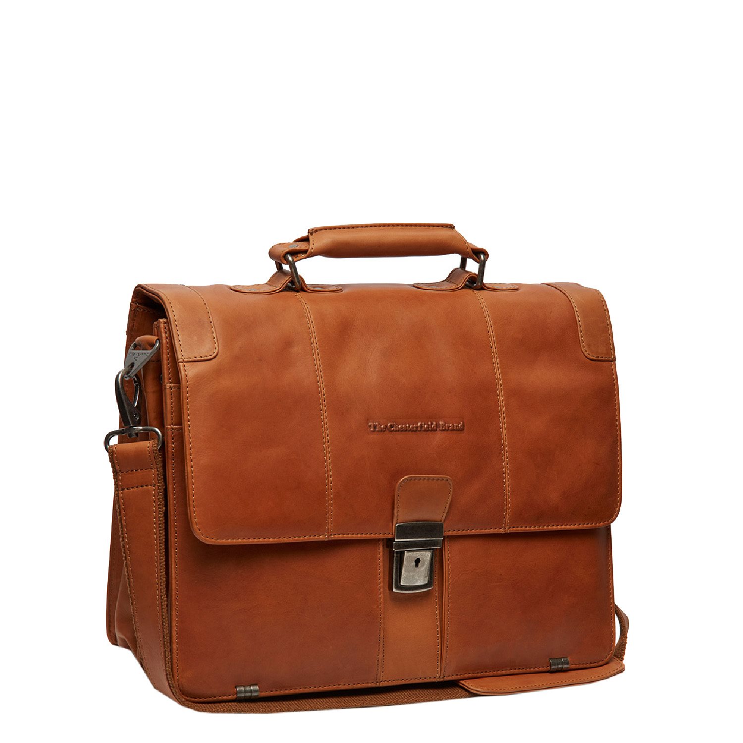 The Chesterfield Brand Stuttgart Businesstas cognac