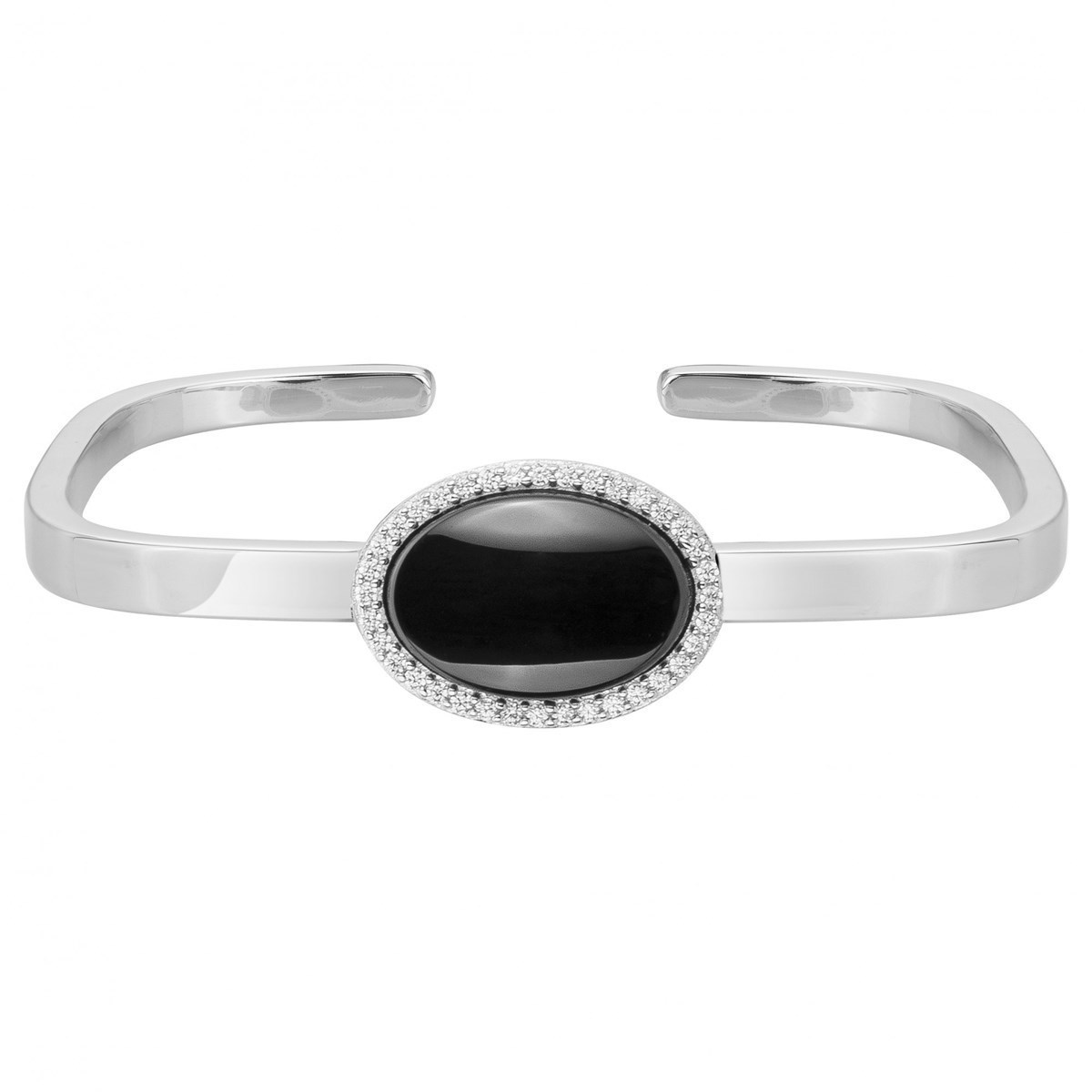 Bracelet en Argent 925 millièmes et oxyde de zirconium - blanc brillant