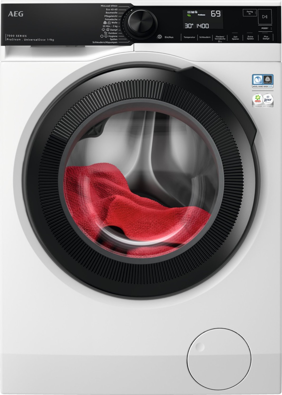 AEG 7000 ProSteam® LR7B75690 Front-loading washing machine 9 kg