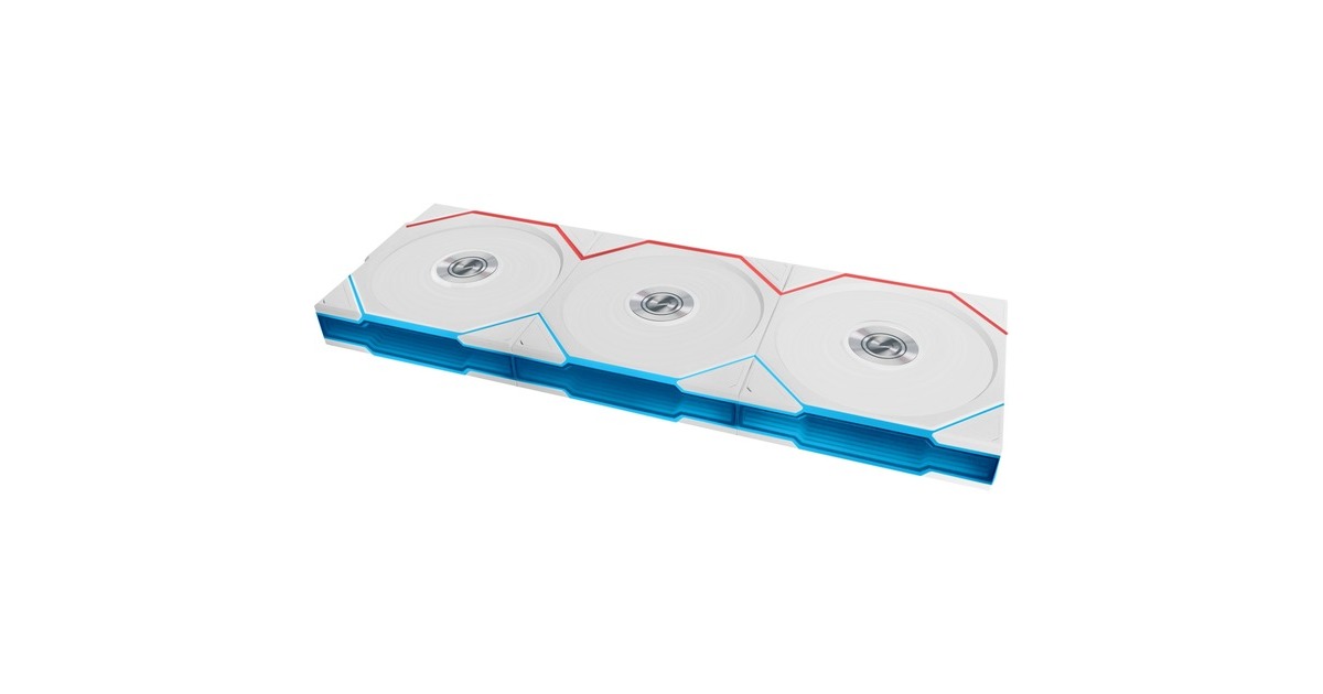 Lian LiUNI FAN TL 120 Wireless RGB case fans  (Wit, 3 stuks, 120 x 124 x 28 mm, PWM, Incl. controller)
