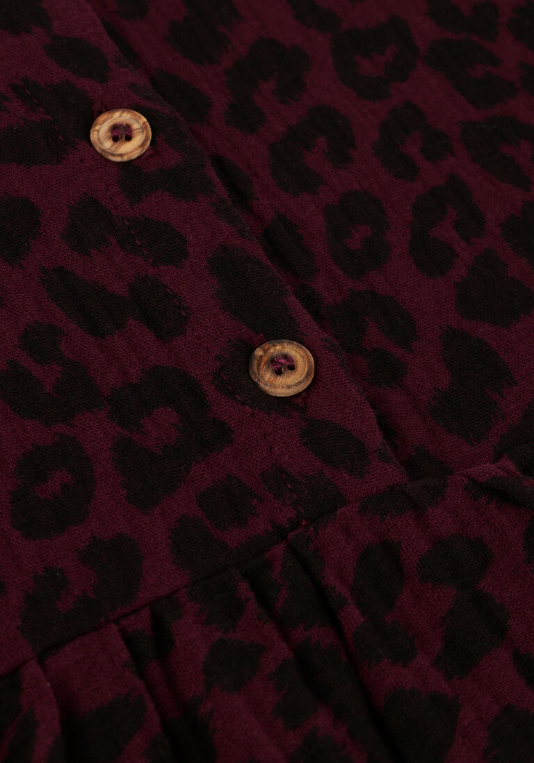 DAILY BRAT roze daily brat mini jurk lucky leopard dress