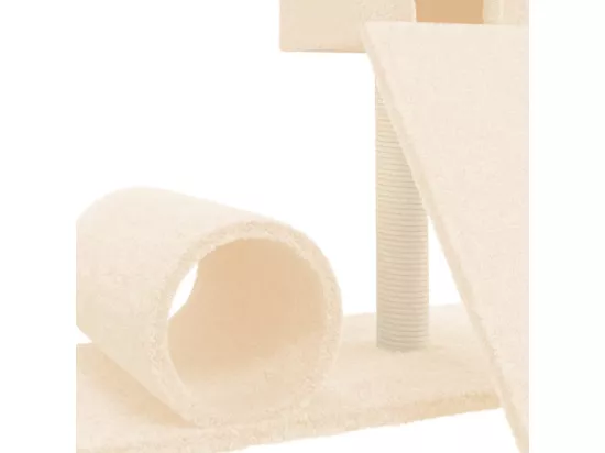 Arbre à chat avec griffoir en sisal Crème 59 cm