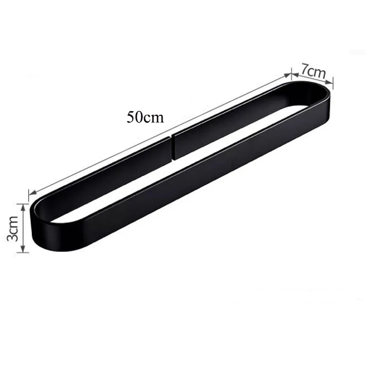 Universal Porte-serviettes Aluminium - Noir