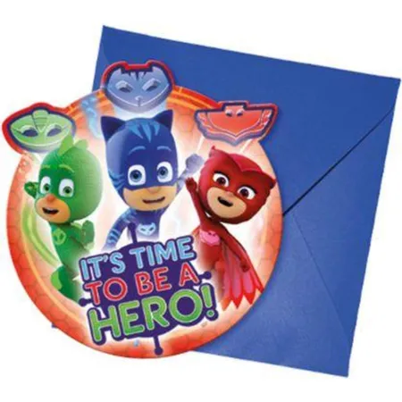 Procos Einladungskarten PJ Masks, 6 Stück