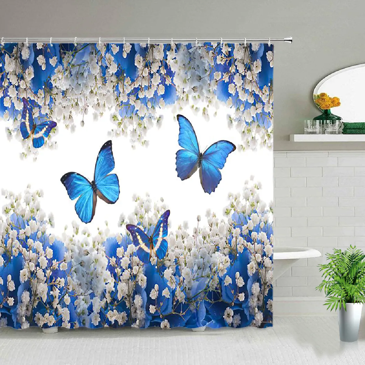 Universal Rideau de Douche Peinture Paysage Chinois