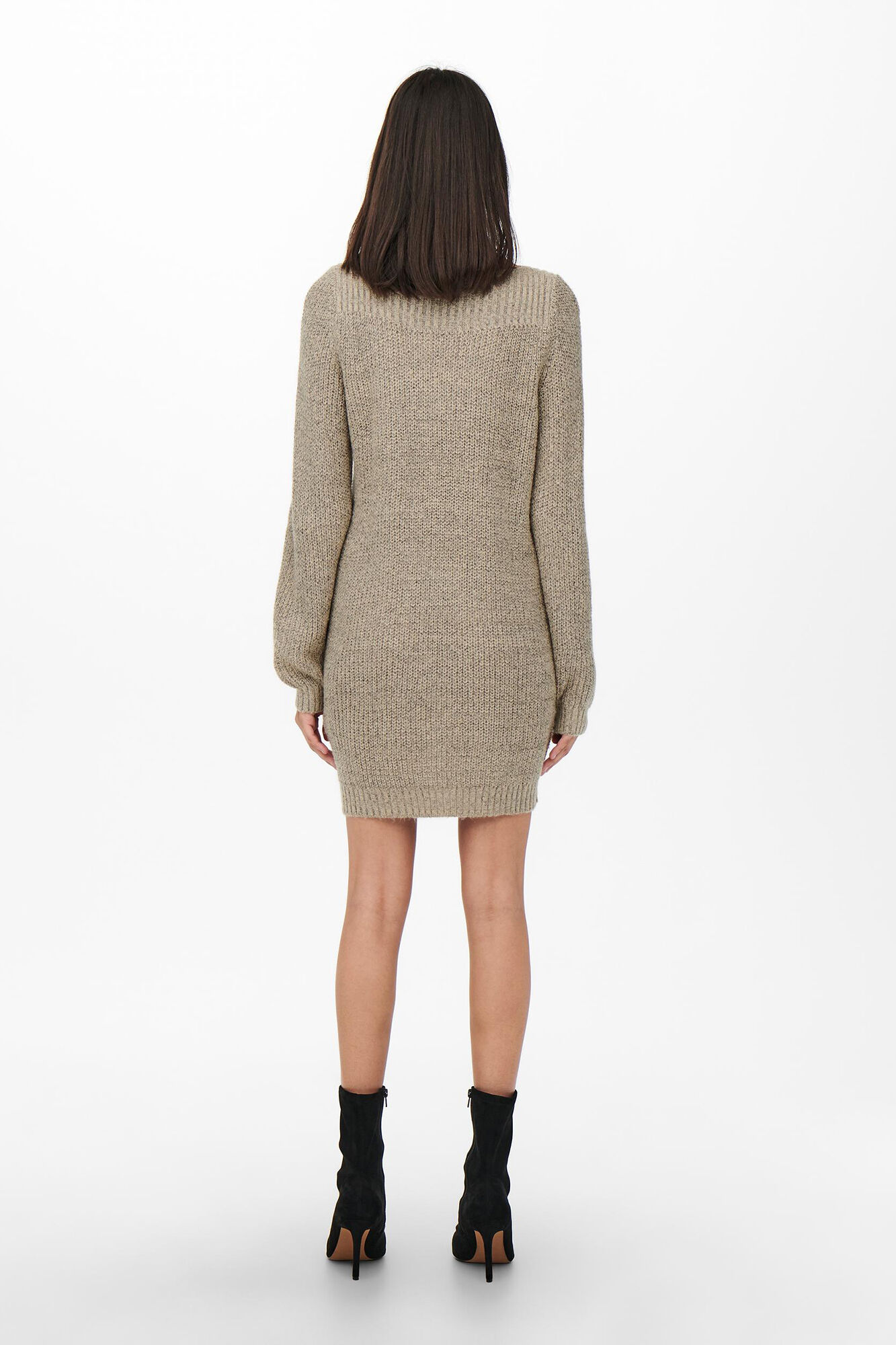 Vestido curto de tricô