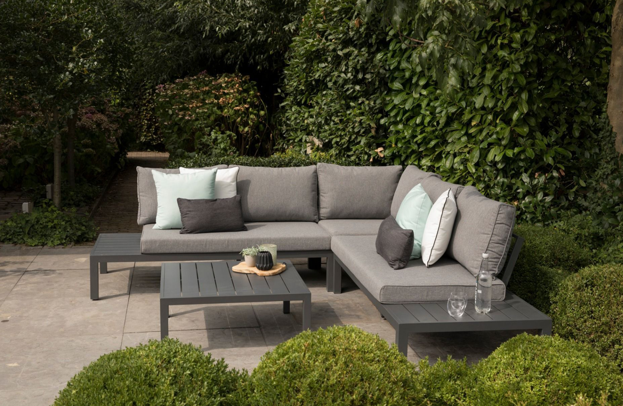 Exotan loungeset La Vida Lounge set La Vida antraciet inclusief kussens