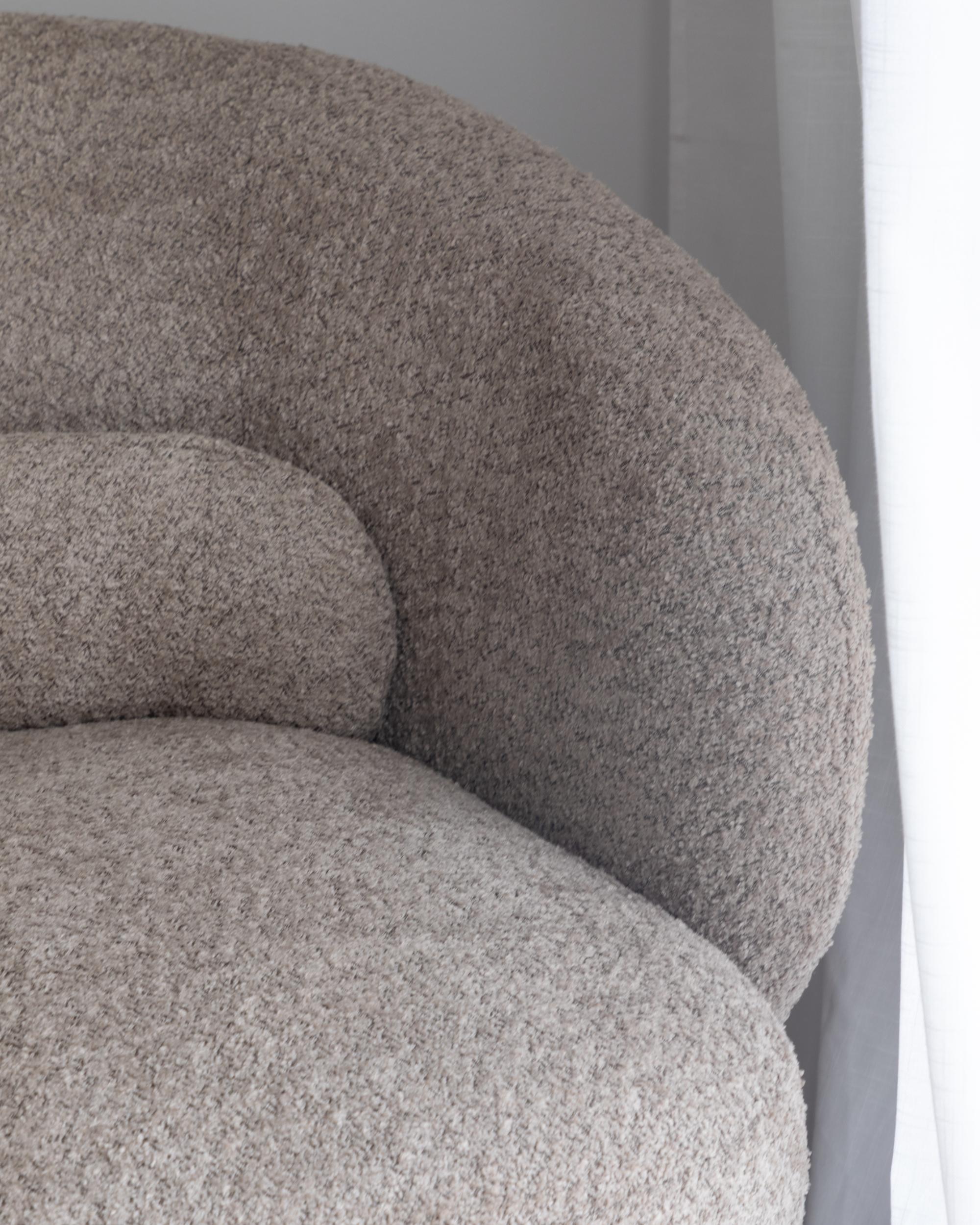 Draaifauteuil LIEKSA Bouclé Beige